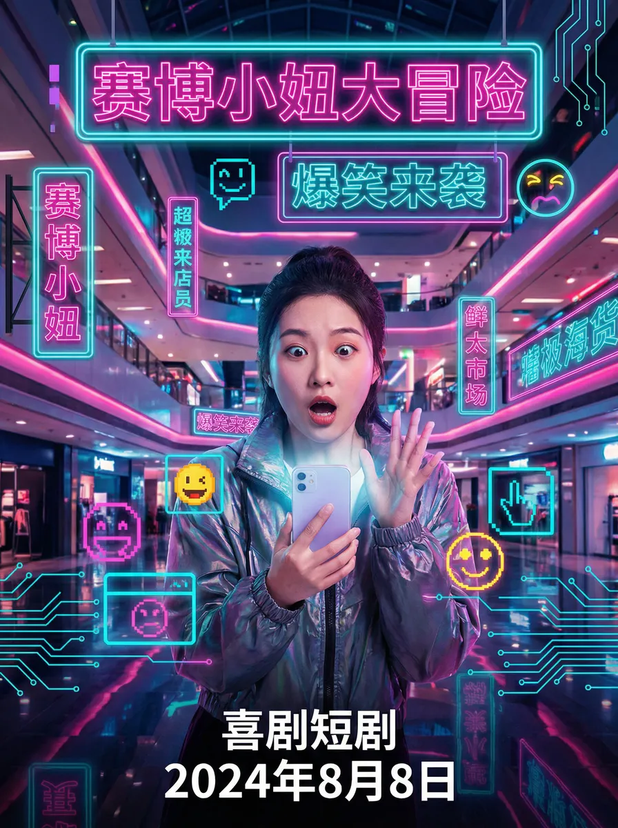小小影视在线播放观看 搞笑喜剧短剧 - 赛博小妞大冒险海报
